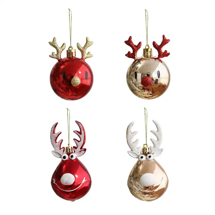 2 Pcs Reindeer Christmas Tree Ornaments