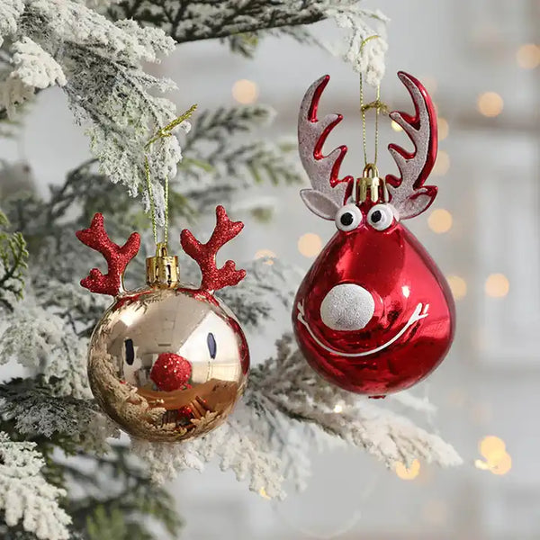 2 Pcs Reindeer Christmas Tree Ornaments