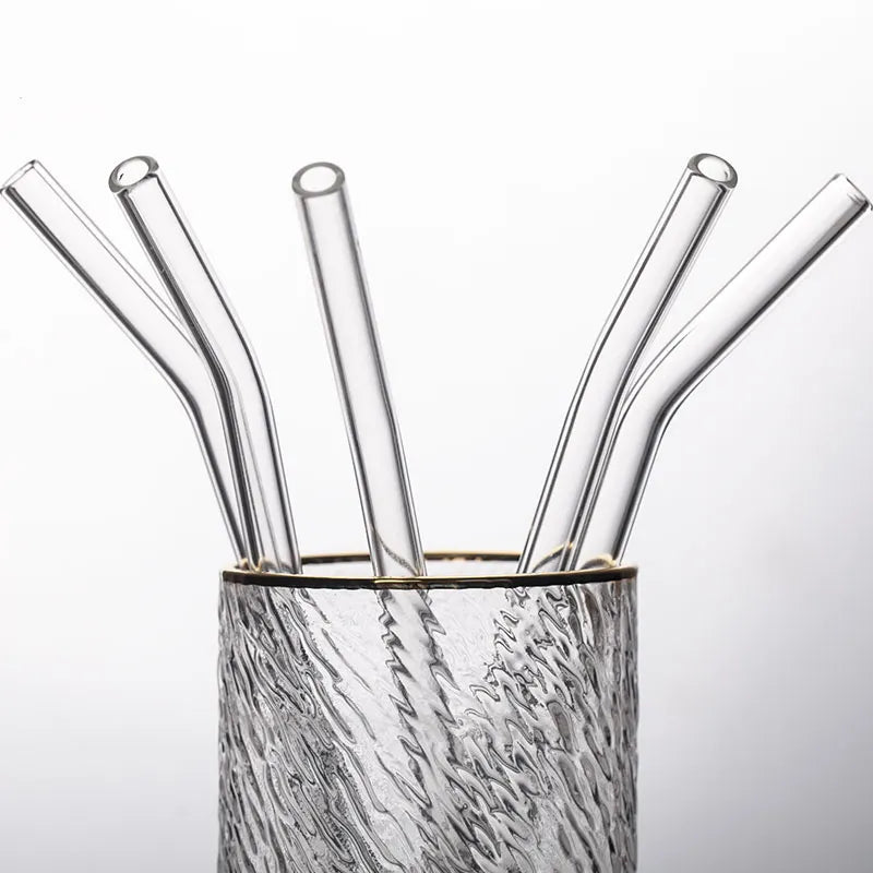 Reusable glass straw