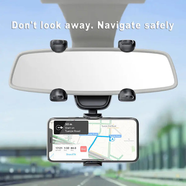 Mirror Mobile Phone Car Holder