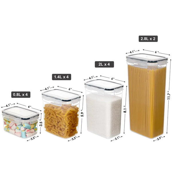 Plastic Clear Airtight Food Storage Containers